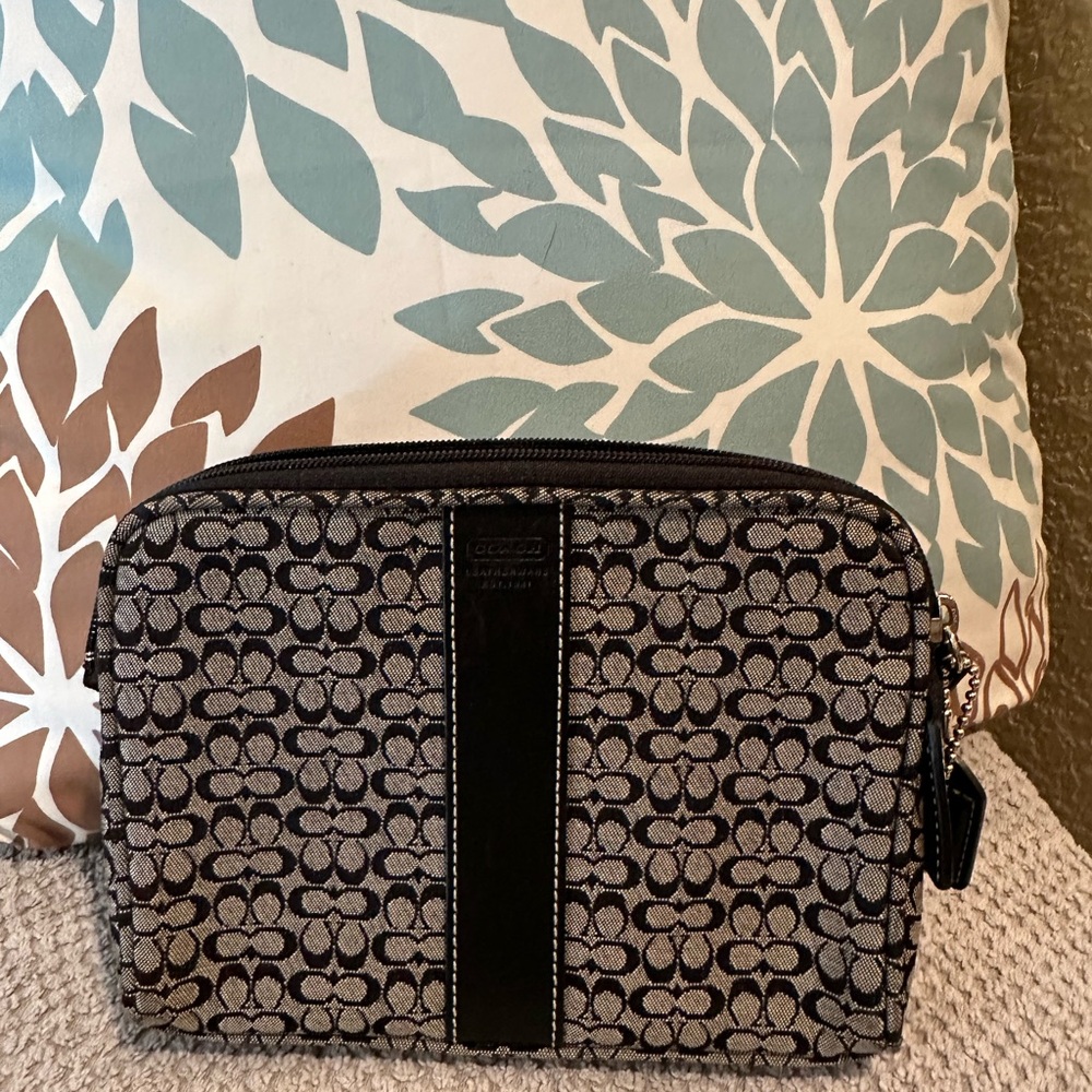 Coach Black and Gray Men's Bag